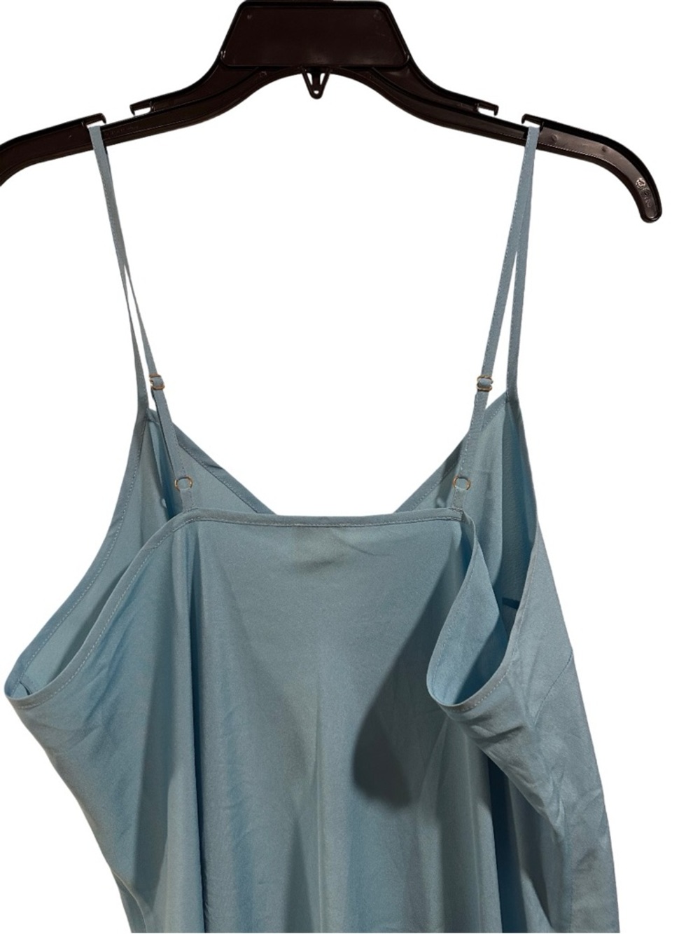 Nicoblu Dusty Blue V-Neck Maxi Slip Dress Spaghetti Adjustable Straps 16/2x Euc — image 6 of 8